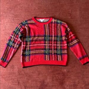 Red Plaid Sweater